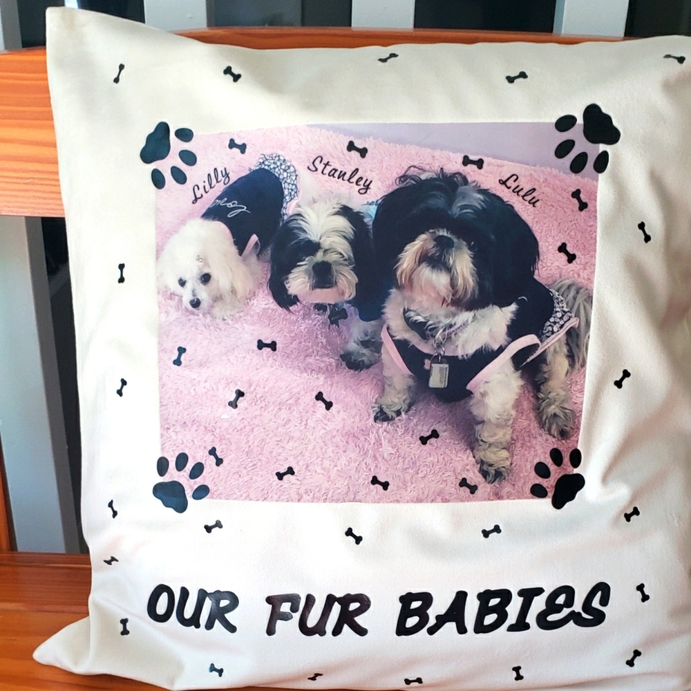 CUSTOMIZED PILLOW COVER SEND YOUR FUR BABY'S PHOTO TO US & WE WILL DO THE REST